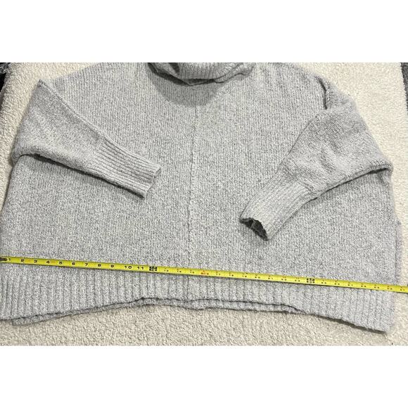 Kaisley Sweater Womens Oversized Medium Long Sleeve Turtle Neck Knit Gray - Picture 7 of 13